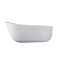 67 Inch Solid Surface Stone Resin Oval Shape Soaking Bathtub With Overflow For The Bathroom Matte White Oval Bathroom Freestanding Tubs Matte 61 69 In Contemporary,Luxury,Minimalist,Modern Soaking Right Solid Surface