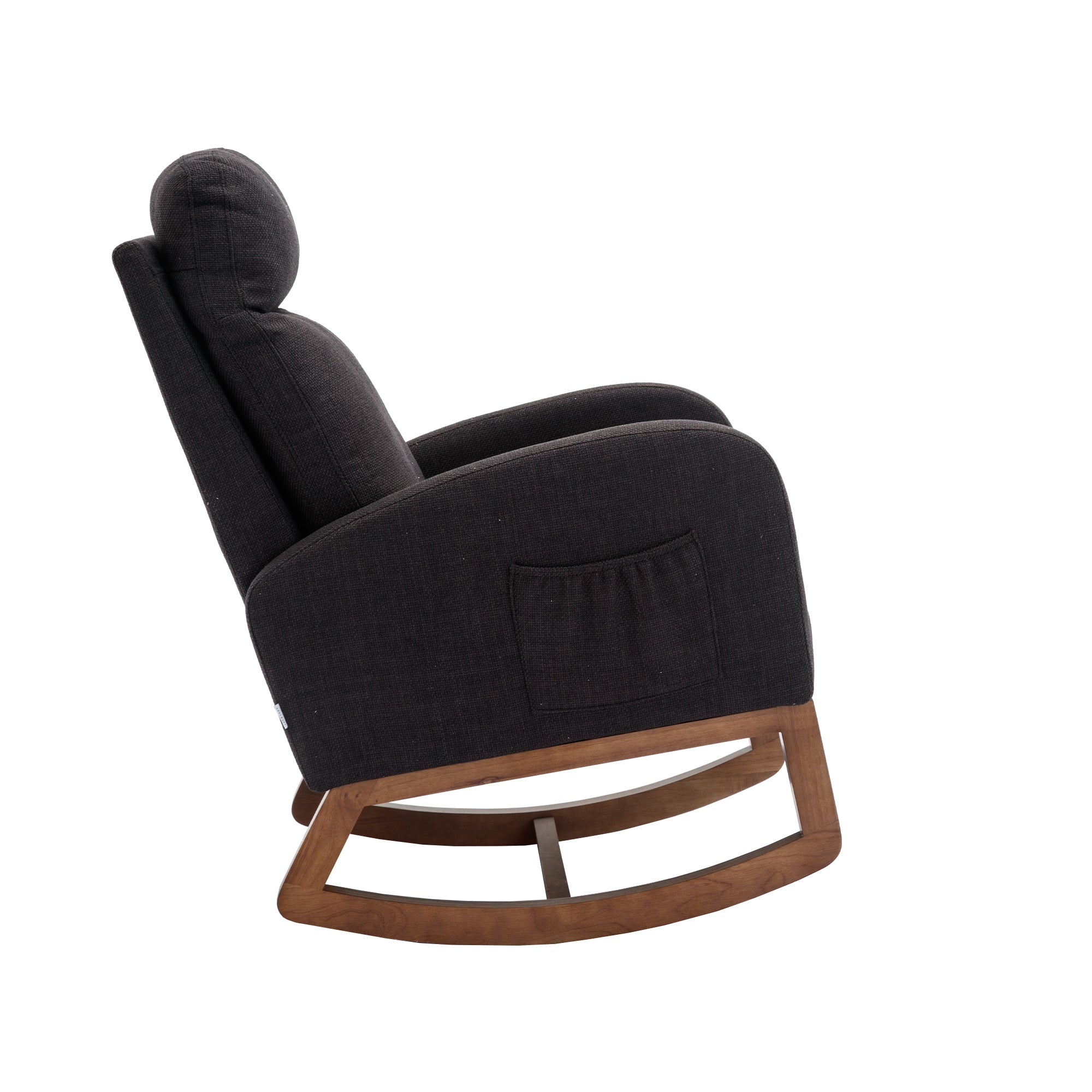COOLMORE living room Comfortable rocking chair living black-linen