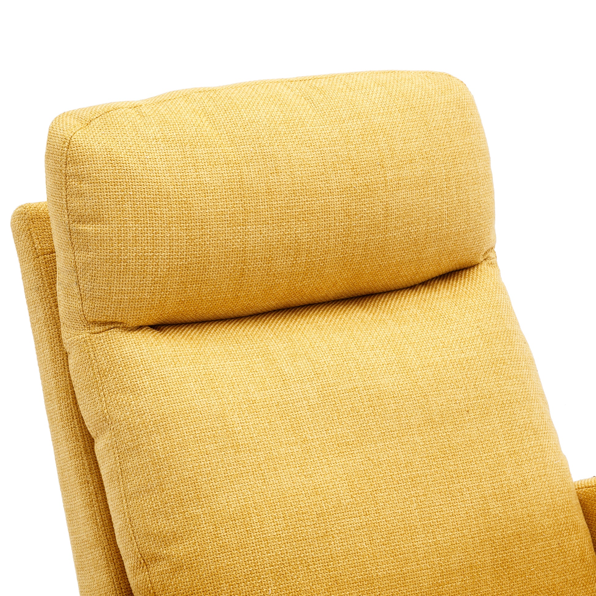 Coolmore Rocking Chair, Modern Glider Chair, Recliner Armchair With Wood Legs And Side Pocket, Nursery Rocking Accent Chair With High Back For Living Room Bedroom Yellow Linen Yellow Foam Linen