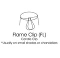 Slant Side Pleat Chandelier Lampshade With Flame Clip, Oyster Set Of 6 White Silk