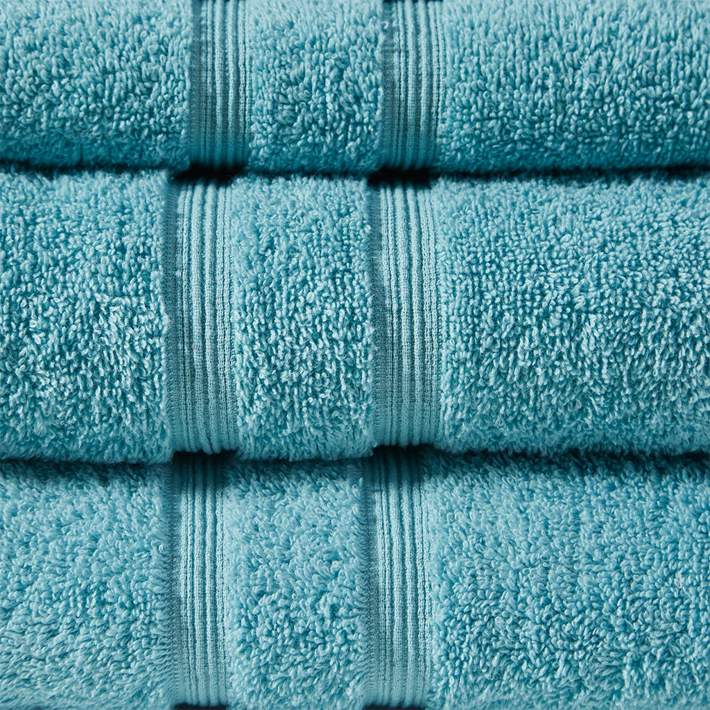 100% Turkish Cotton 6 Piece Towel Set Aqua Cotton