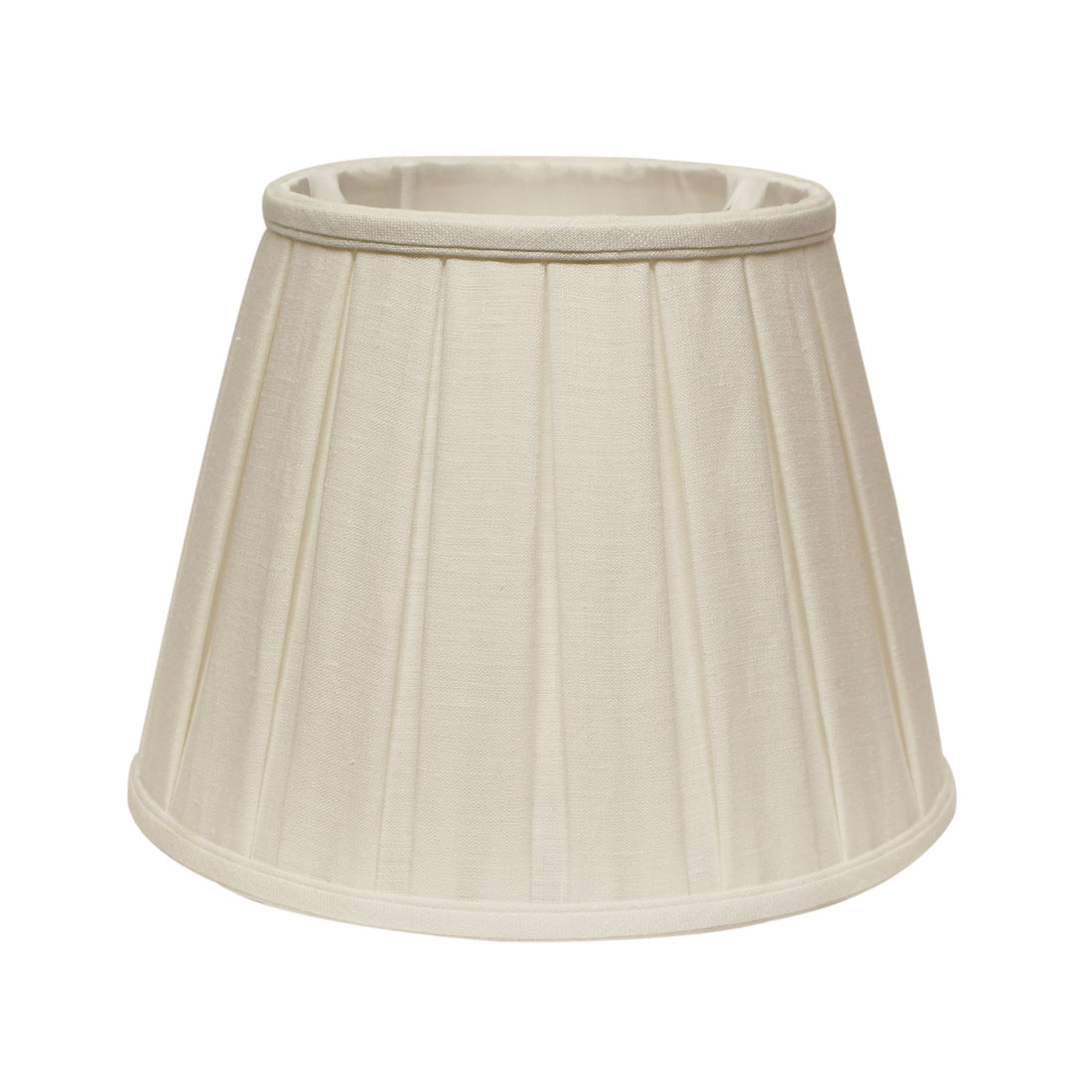 Slant Linen Box Pleat Softback Lampshade With Washer Fitter, White White Linen