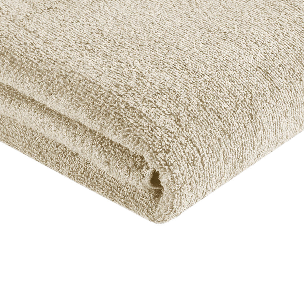 100% Cotton Quick Dry 12 Piece Bath Towel Set Taupe Cotton