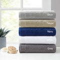 100% Cotton Quick Dry 12 Piece Bath Towel Set Grey Cotton