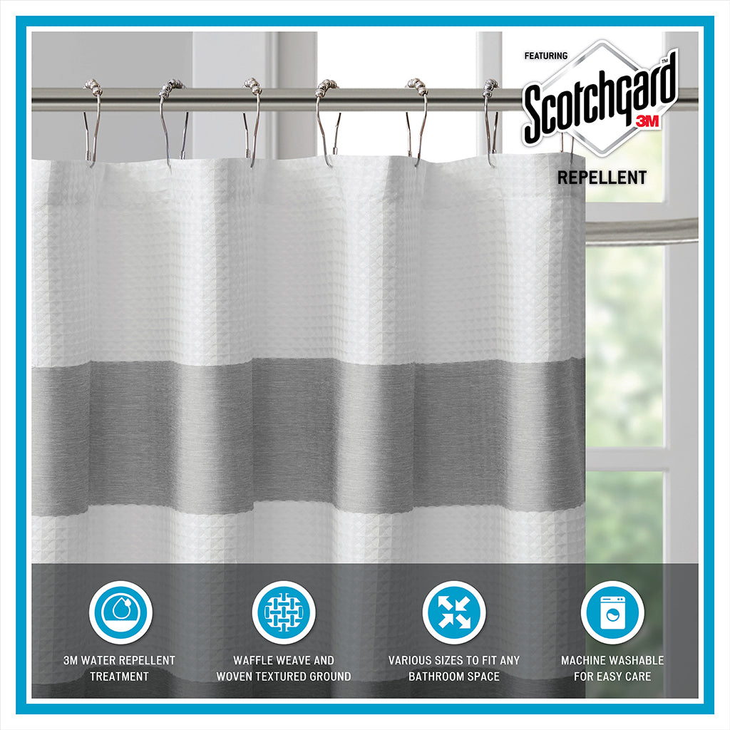 Shower Curtain With 3M Treatment Aqua Polyester