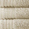 100% Cotton Quick Dry 12 Piece Bath Towel Set Taupe Cotton