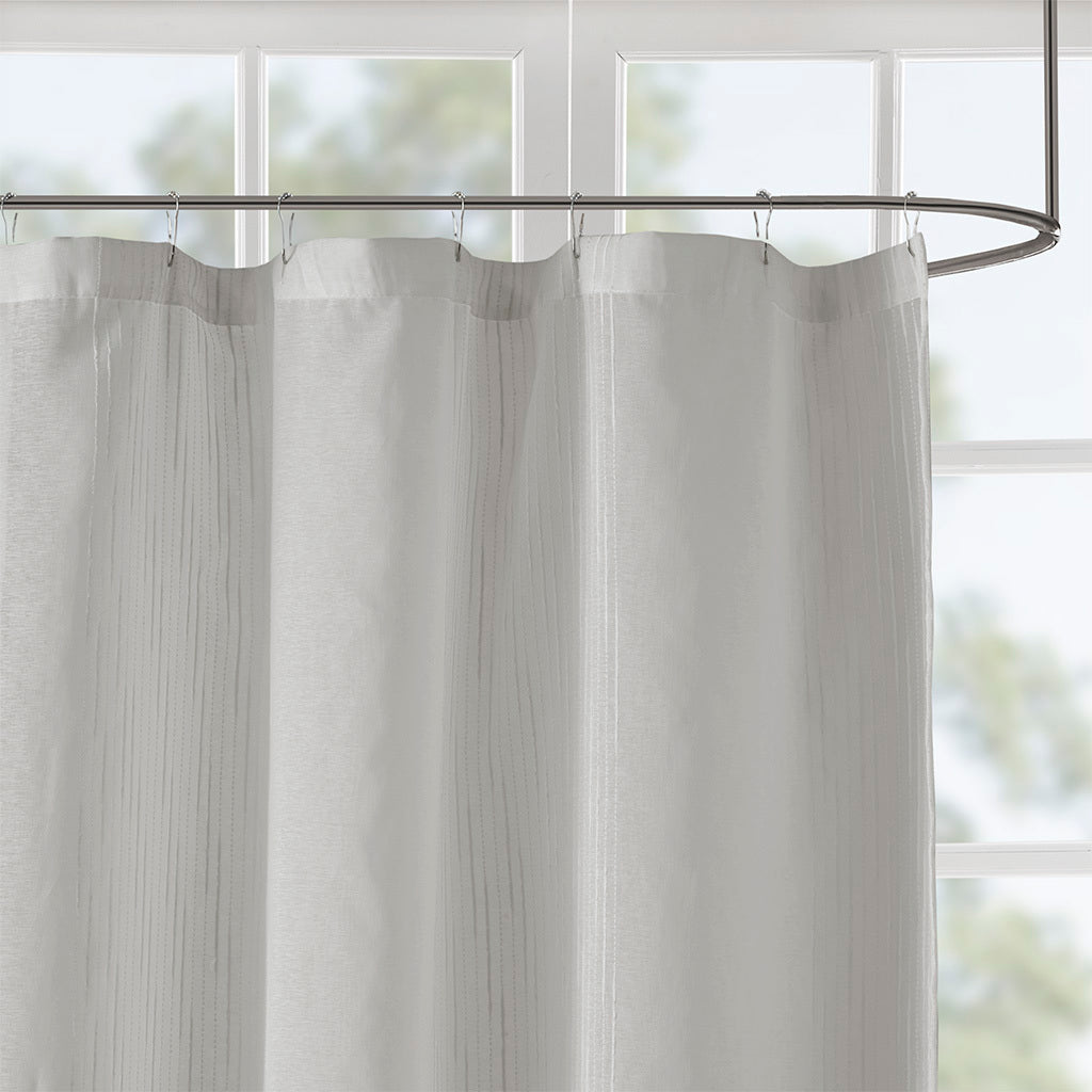 Sheer Shower Curtain Grey Polyester