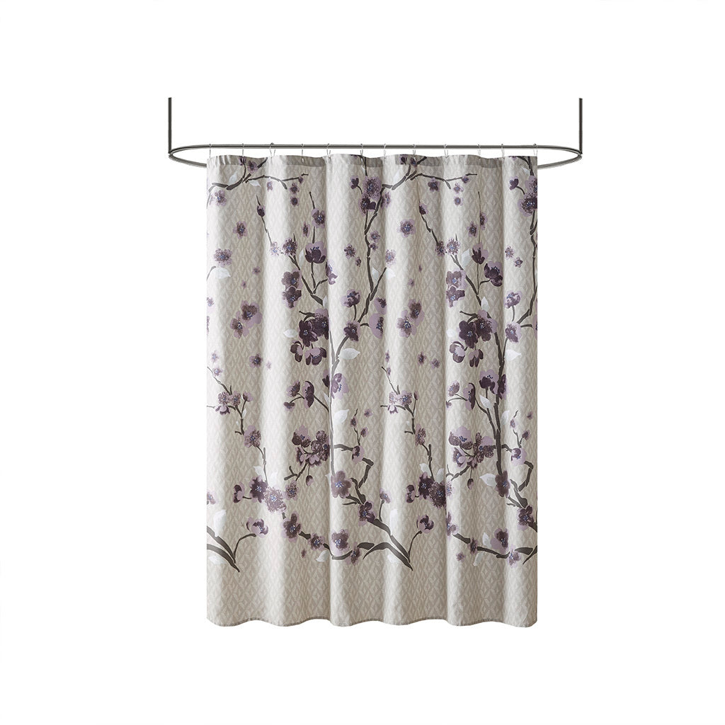 Cotton Shower Curtain Purple Cotton