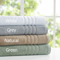 Sustainable Antimicrobial Bath Towel 6 Piece Set Grey Polyester