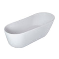 67 Inch Solid Surface Stone Resin Oval Shape Soaking Bathtub With Overflow For The Bathroom Matte White Oval Bathroom Freestanding Tubs Matte 61 69 In Contemporary,Luxury,Minimalist,Modern Soaking Right Solid Surface