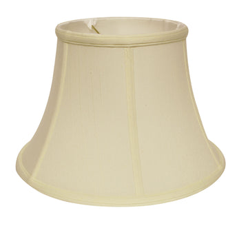 Slant Shallow Drum Softback Lampshade With Uno Fitter, Egg White Shantung