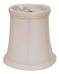 Slant Tissue Shantung Chandelier Lampshade With Flame Clip, White Set Of 6 White Tissue Shantung