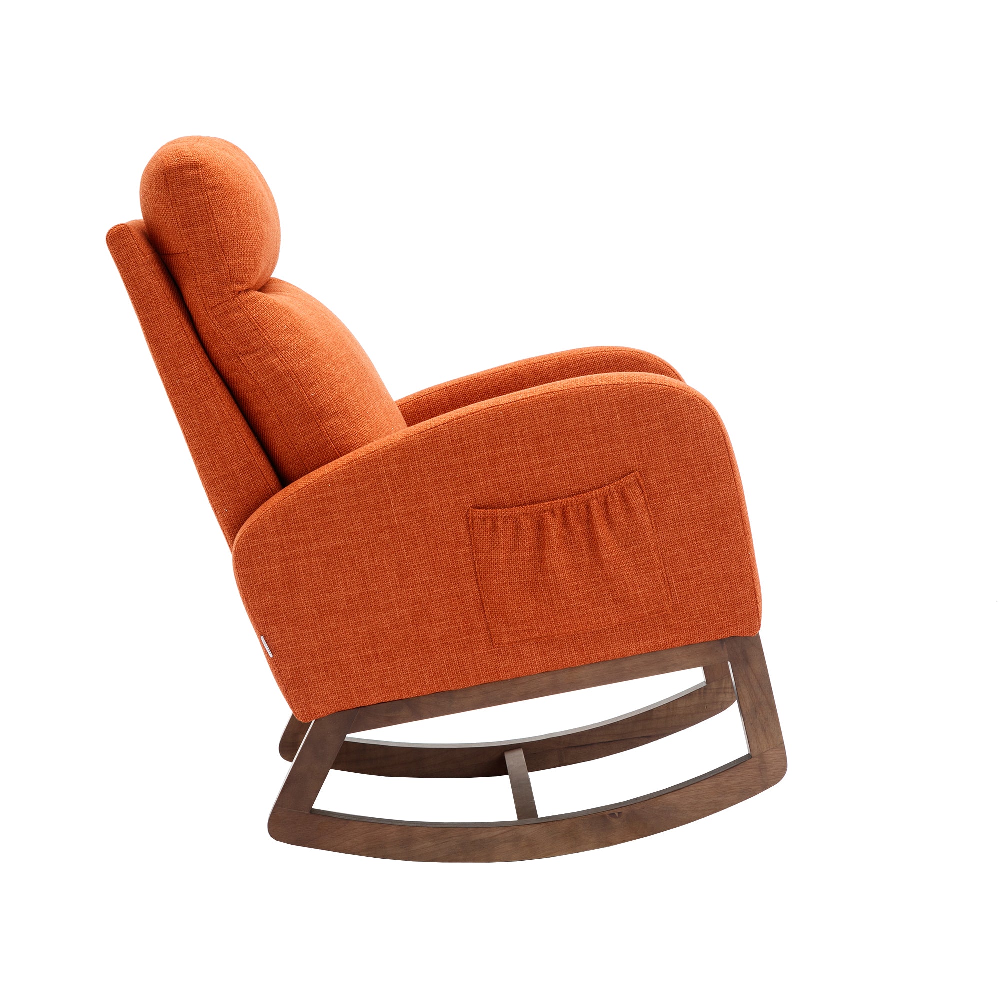 COOLMORE living room Comfortable rocking chair living orange-linen