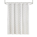 Cotton Jacquard Shower Curtain Ivory Cotton