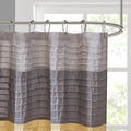 Faux Silk Shower Curtain Yellow Polyester