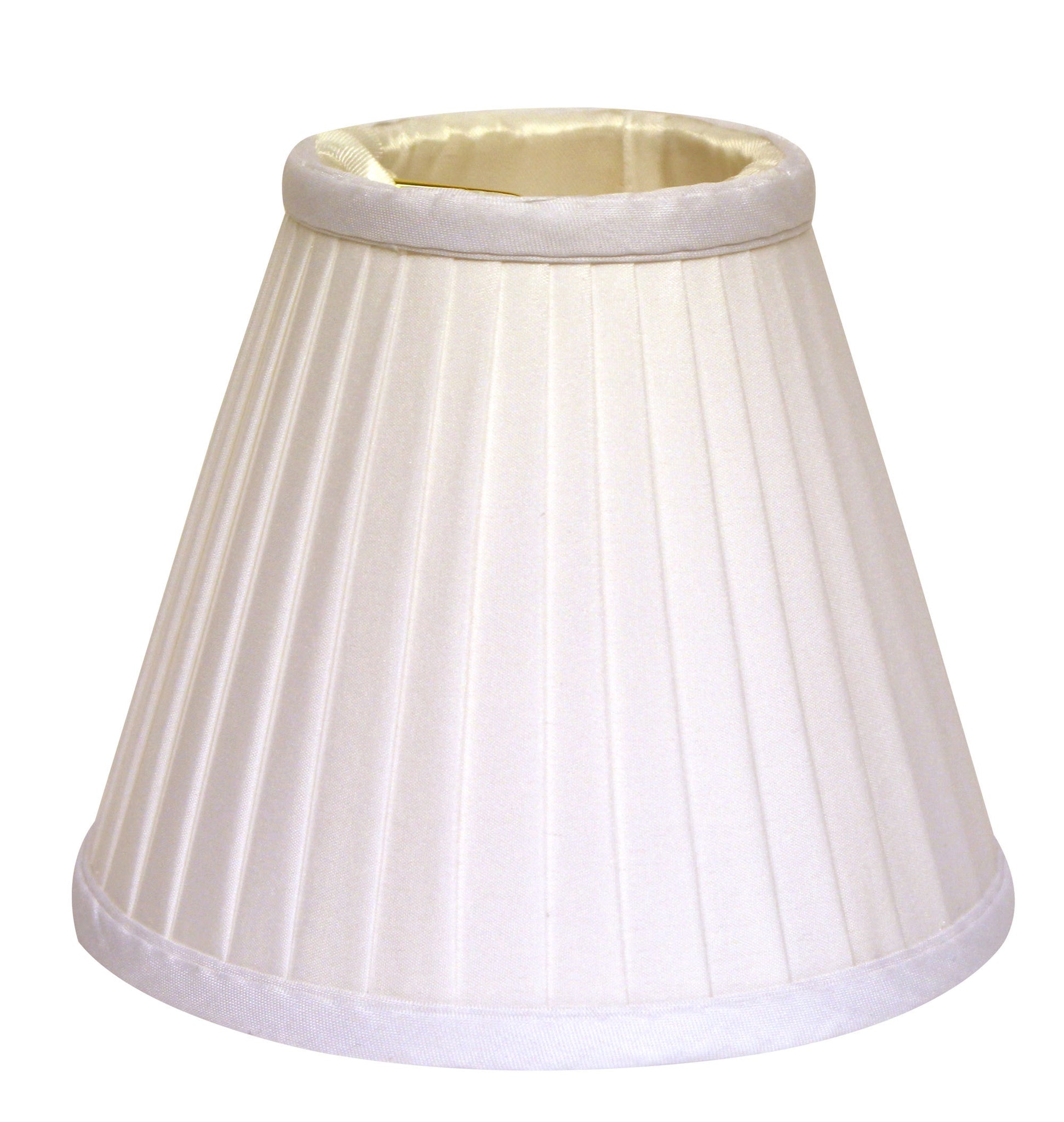 Slant Side Pleat Chandelier Lampshade with Flame Clip