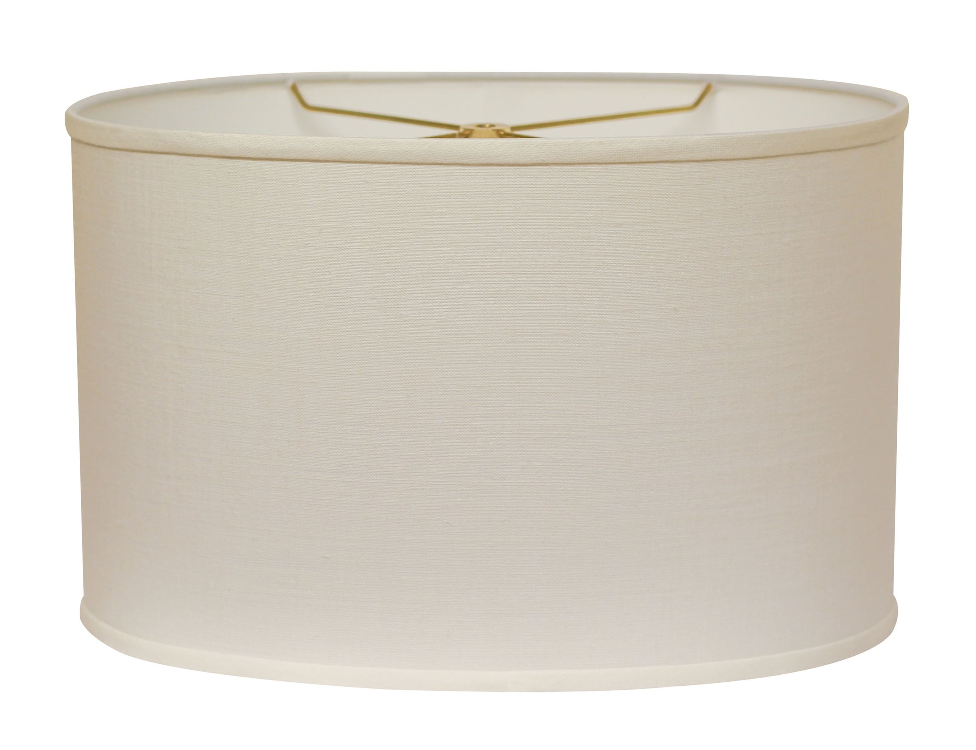 Slant Retro Oval Hardback Lampshade With Washer Fitter, White White Linen