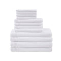 100% Cotton Quick Dry 12 Piece Bath Towel Set White Cotton