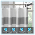 Shower Curtain With 3M Treatment Grey Polyester