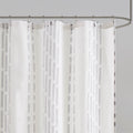 Cotton Jacquard Shower Curtain Ivory Cotton