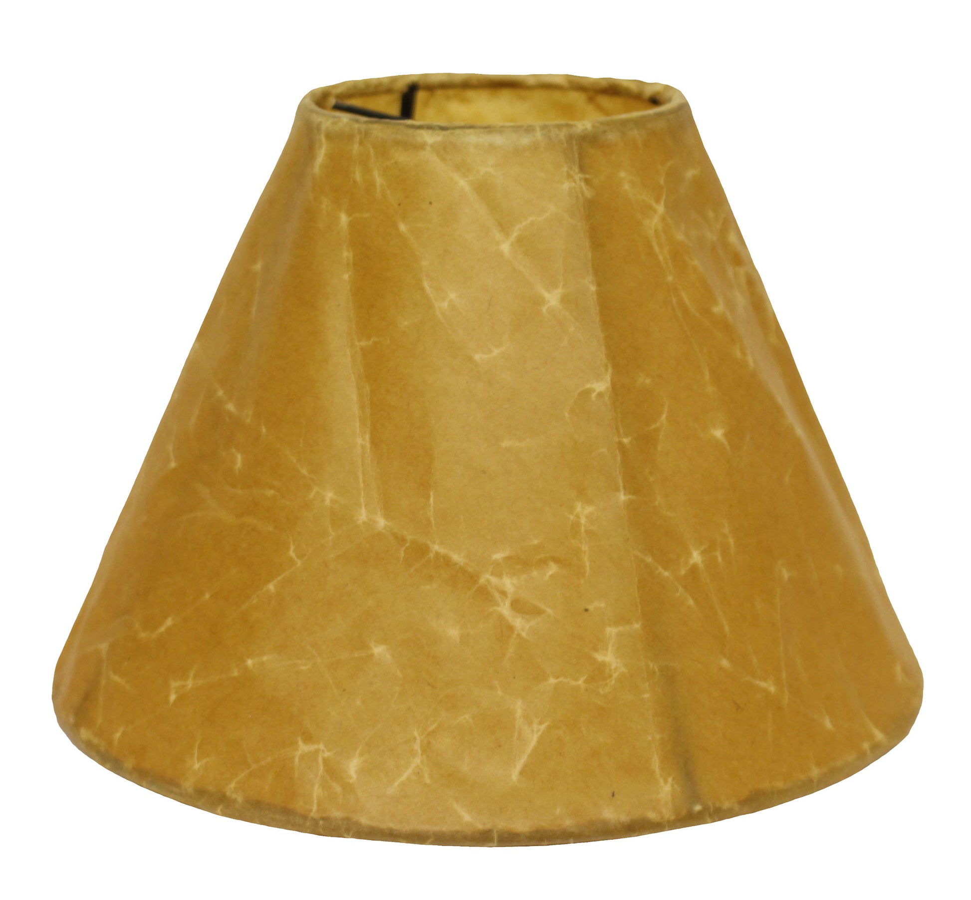 Slant Empire Softback Lampshade With Bulb Clip, Brown Brown Crinkle Oil Paper