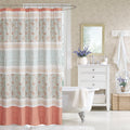 Cotton Shower Curtain Coral Cotton