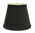 Slant Empire Hardback Lampshade With Uno Fitter, Black With White Lining Black White Shantung