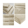 100% Cotton Quick Dry 12 Piece Bath Towel Set Taupe Cotton