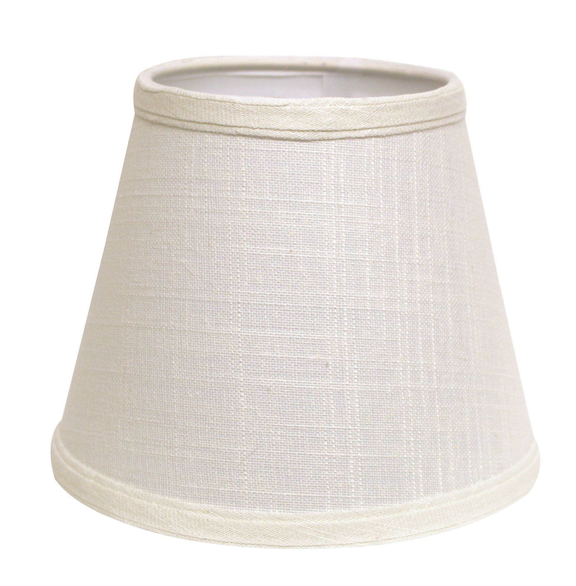 Slant Empire Hardback Lampshade With Washer Fitter, White White Linen