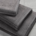 100% Cotton Quick Dry 12 Piece Bath Towel Set Grey Cotton