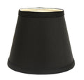 Slant Empire Hardback Lampshade With Washer Fitter, Black With White Lining Black White Shantung