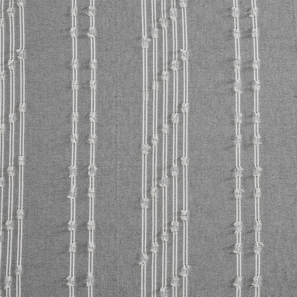 Cotton Jacquard Shower Curtain Gray Cotton