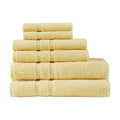 100% Turkish Cotton 6 Piece Towel Set Yellow Cotton