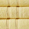 100% Turkish Cotton 6 Piece Towel Set Yellow Cotton