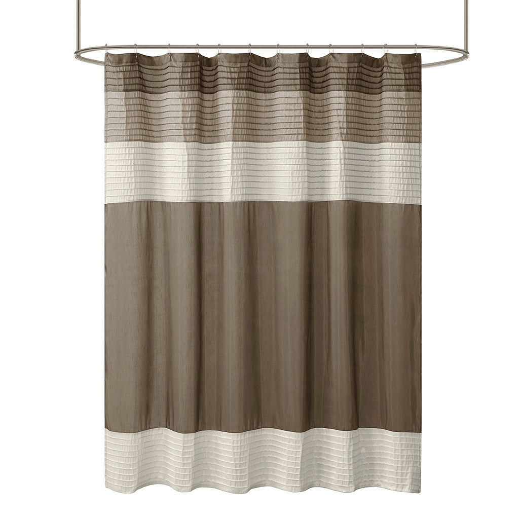 Faux Silk Shower Curtain Natural Polyester