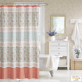 Cotton Shower Curtain Coral Cotton