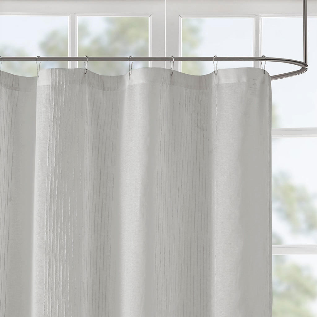 Sheer Shower Curtain Grey Polyester