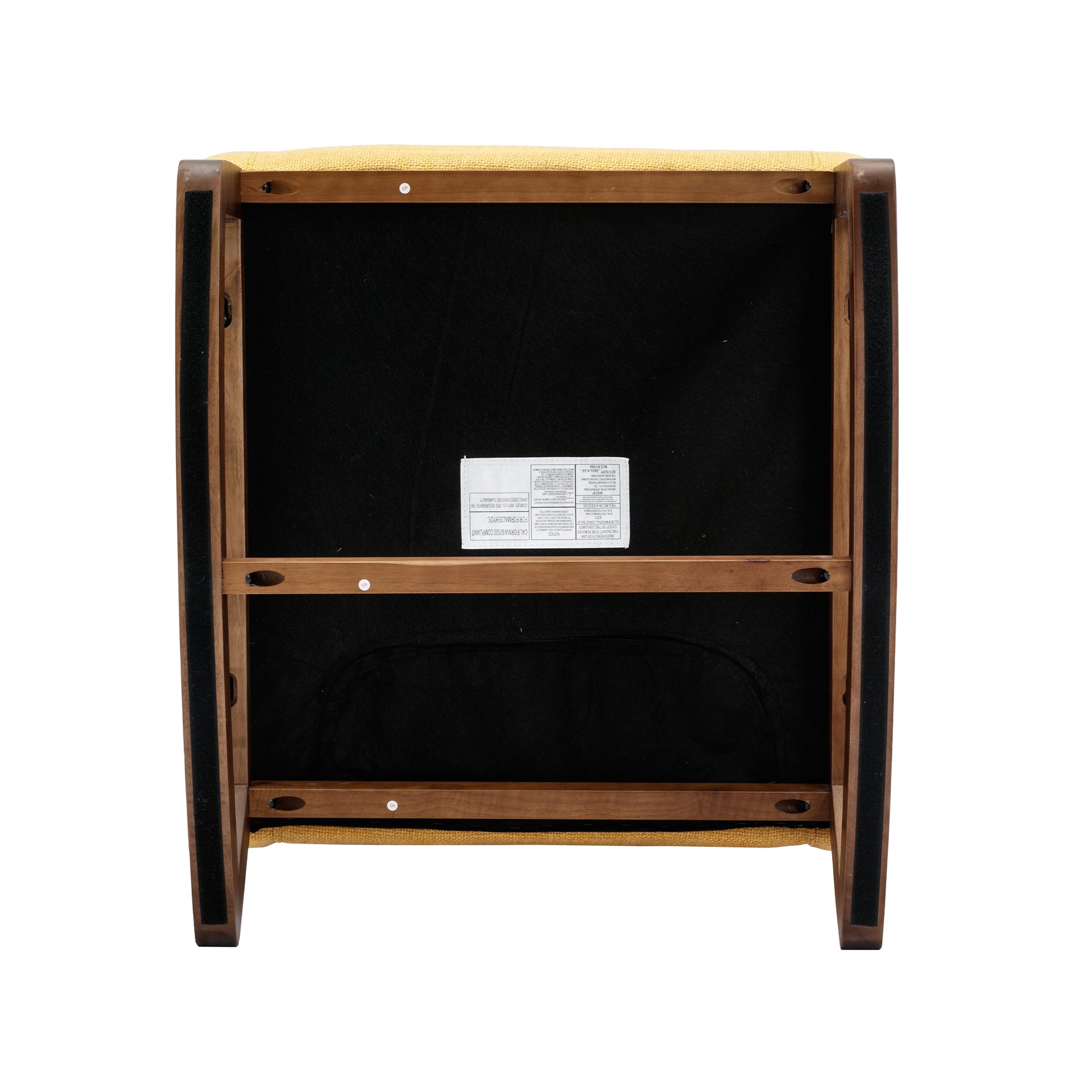 Coolmore Rocking Chair, Modern Glider Chair, Recliner Armchair With Wood Legs And Side Pocket, Nursery Rocking Accent Chair With High Back For Living Room Bedroom Yellow Linen Yellow Foam Linen