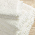 Cotton Dobby Slub 6 Piece Towel Set Ivory Cotton