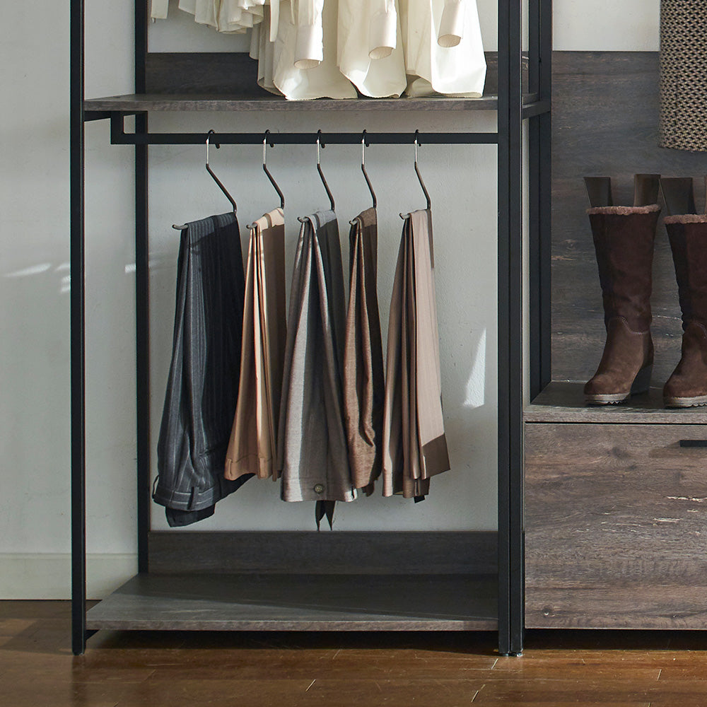 Monica Wood Walk In Closet System Rustic Mdf Melamine