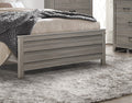 Dark Gray Finish Transitional Look Queen Bed 1Pc Industrial Rustic Modern Style Bedroom Furniture Box Spring Required Queen Dark Gray Bedroom Industrial,Modern,Rustic,Transitional Wood