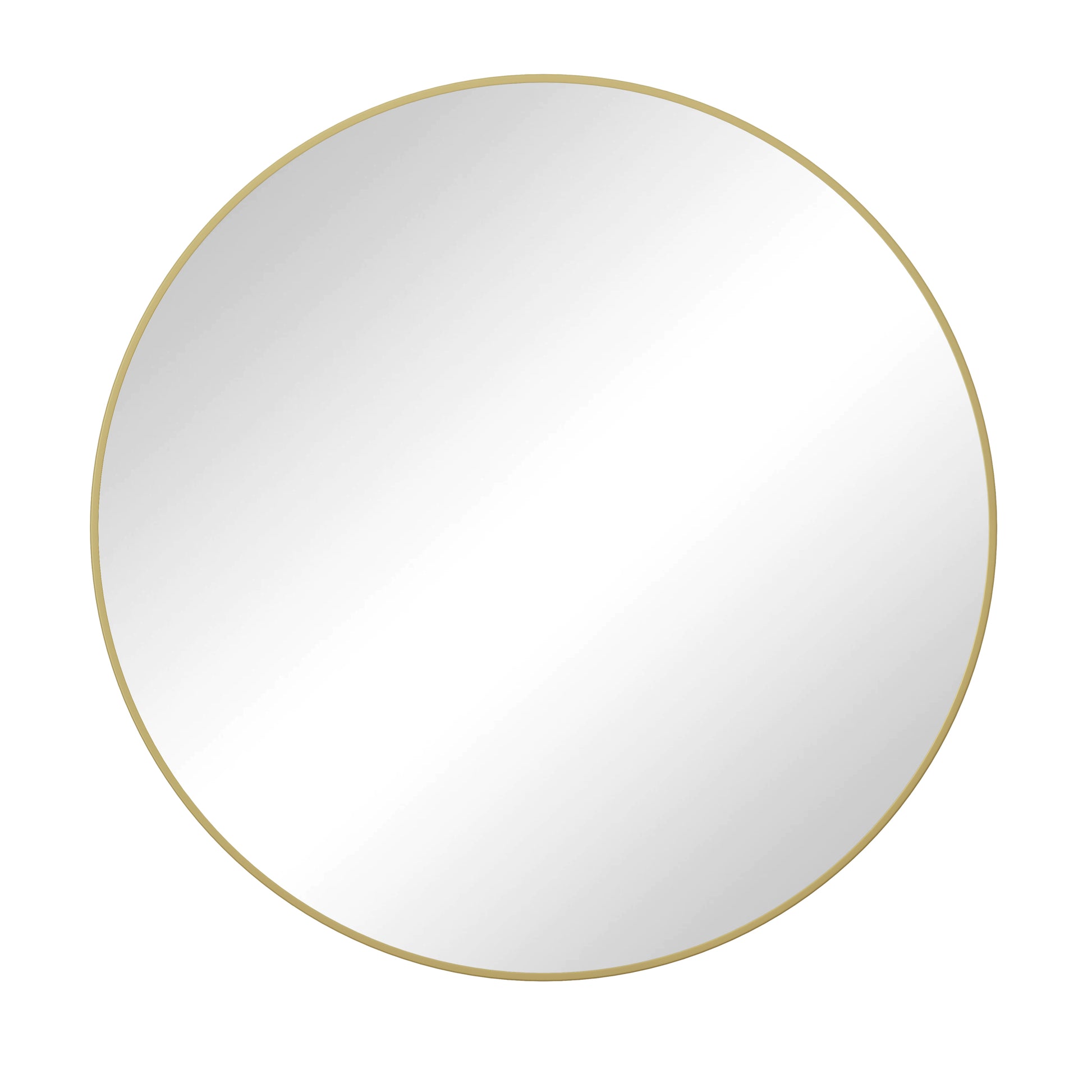 Wall Mirror 39 Inch Gold Circular Mirror Metal Framed Mirror Round Vanity Mirror Dressing Mirror, For Bathroom, Living Room, Bedroom Wall Decor Gold Glass