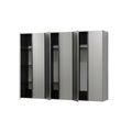 Nova Series 96 In. W X 72 In. H X 20 In. D Metallic Grey Garage Cabinet Set D 3 Piece Dark Gray Mdf Melamine