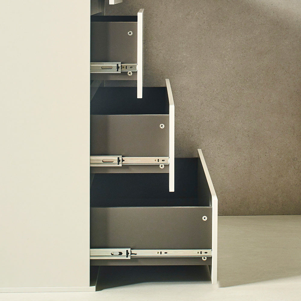 Liv Four Drawer Contemporary Wood Chest In White White Mdf Melamine