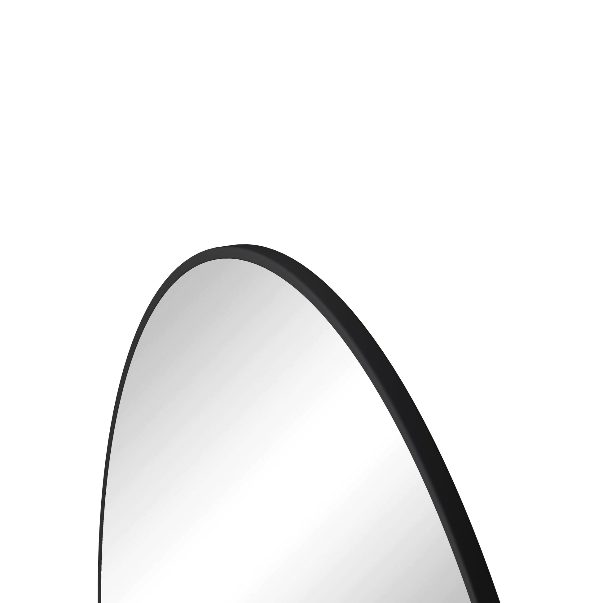 Wall Mirror 39 Inch Black Circular Mirror Metal Framed black-glass