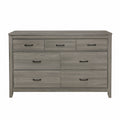 Dark Gray Finish Transitional Look 1Pc Dresser Of 7 Drawers Industrial Rustic Modern Style Bedroom Furniture Dark Gray 5 Drawers & Above Bedroom Transitional Wood