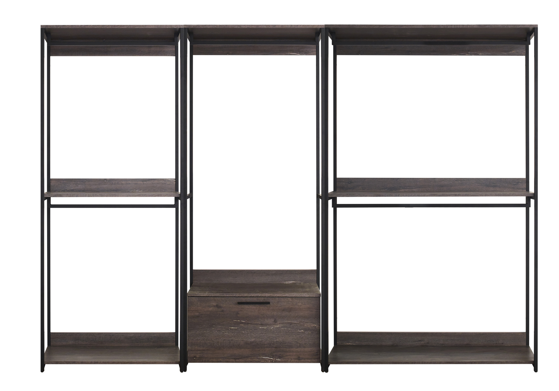 Monica Wood Walk In Closet System Rustic Mdf Melamine