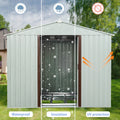 6Ft X 5Ft Outdoor Metal Storage Shed White White Iron