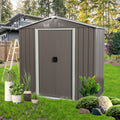 8Ft X 4Ft Outdoor Metal Storage Shed Grey Iron