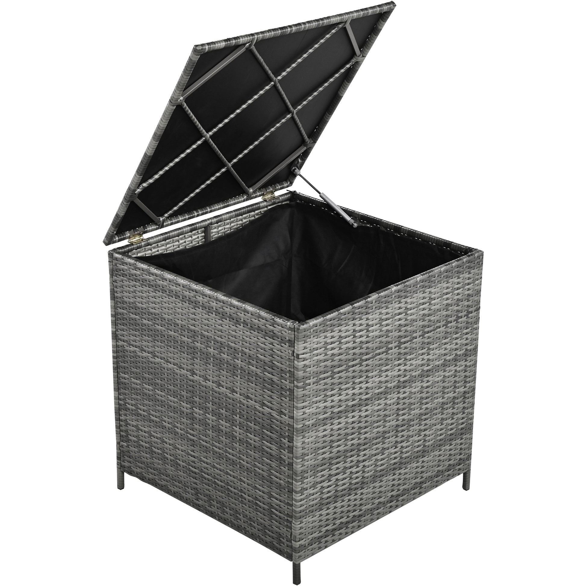 Outdoor 6 Piece All Weather Pe Rattan Sofa Set, Garden Patio Wicker Sectional Furniture Set With Adjustable Seat, Storage Box, Removable Covers And Tempered Glass Top Table, Beige Yes Complete Patio Set Beige Water Resistant Frame Water Resistant Cushion